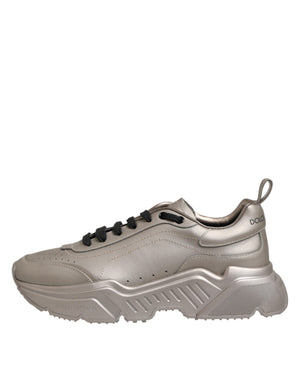 Silber DAYMASTER Leder Männer Turnschuhe Schuhe