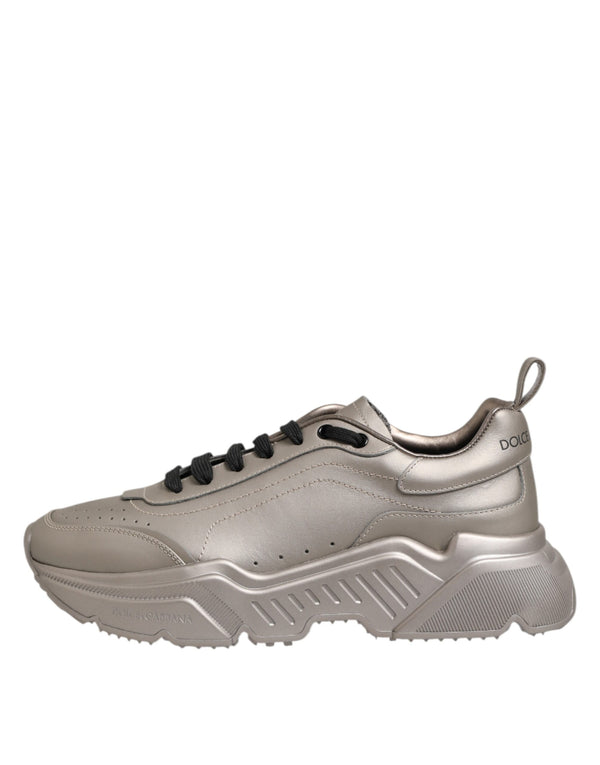 Silber DAYMASTER Leder Männer Turnschuhe Schuhe