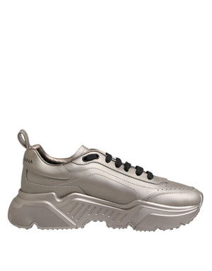 Silber DAYMASTER Leder Männer Turnschuhe Schuhe