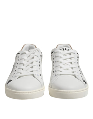 Weiß Leder MILANO Low Top Turnschuhe Schuhe