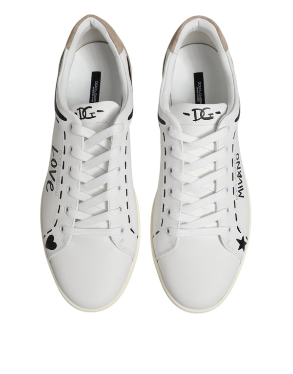 Weiß Leder MILANO Low Top Turnschuhe Schuhe
