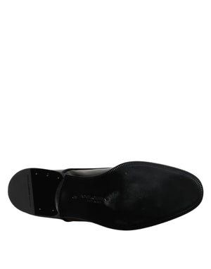 Schwarze Lackleder Derby-Schuhe für formelle Anlässe