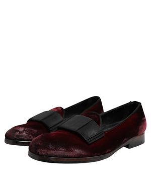 Rot Samt Männer Slip On Loafers Kleid Schuhe