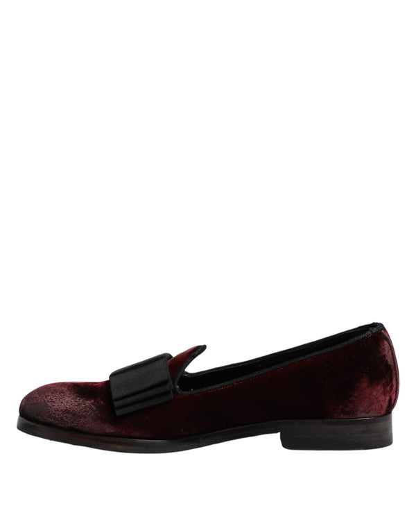 Rot Samt Männer Slip On Loafers Kleid Schuhe