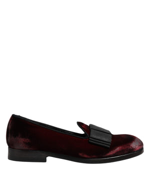 Rot Samt Männer Slip On Loafers Kleid Schuhe