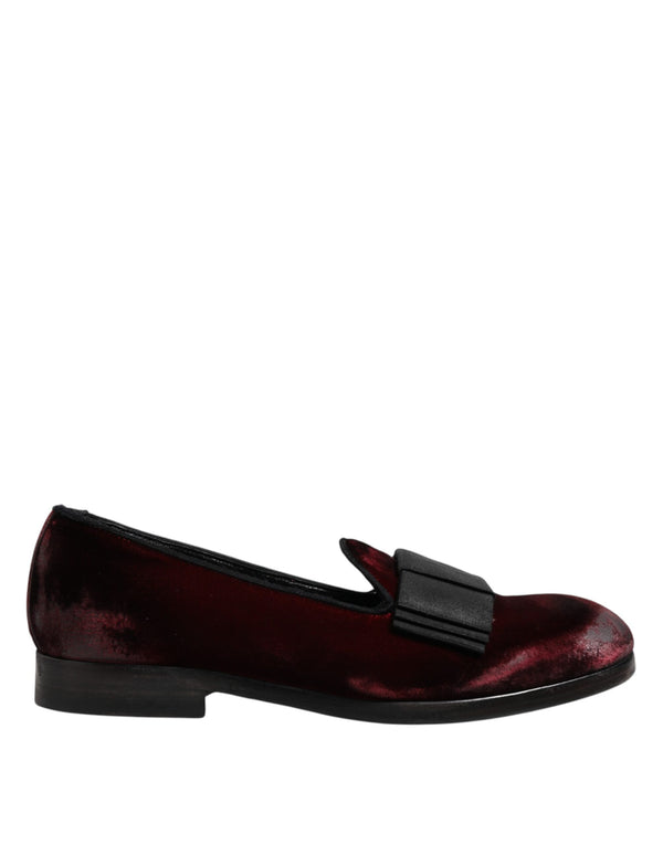 Rot Samt Männer Slip On Loafers Kleid Schuhe