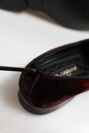 Rot Samt Männer Slip On Loafers Kleid Schuhe