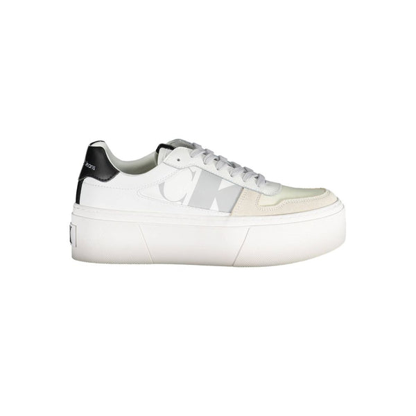 Sneaker aus weißem Polyester