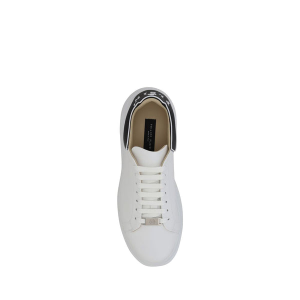 Weiße Gummisohle Sneakers mit niedrigem Schaft