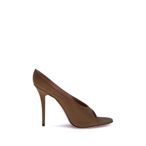 Braune Kalbshaut Bos Taurus High Heel Pumps
