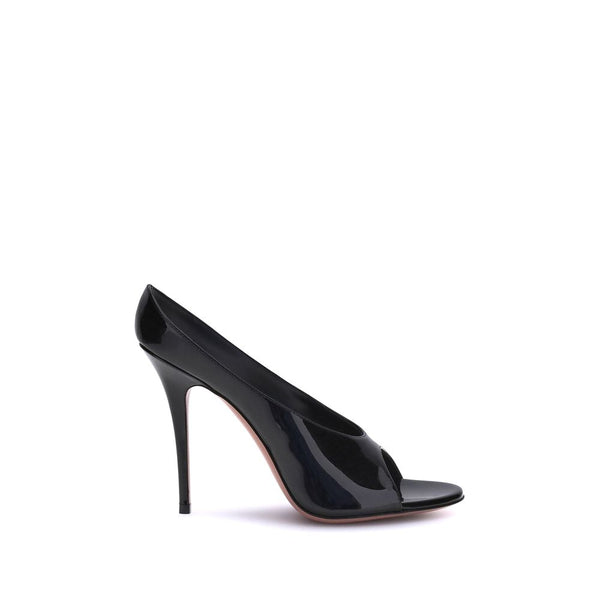 Schwarze Stilettosandalen aus Kalbsleder Bos Taurus