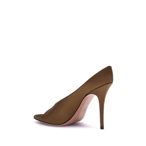 Braune Kalbshaut Bos Taurus High Heel Pumps