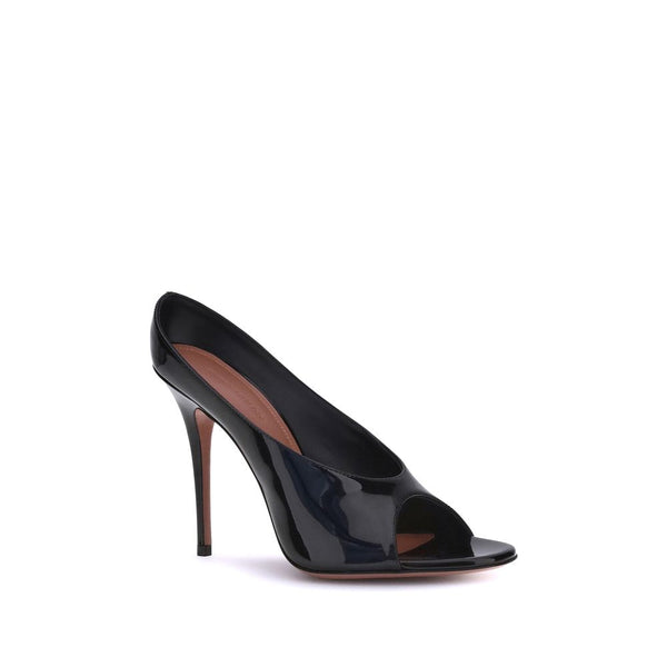 Schwarze Stilettosandalen aus Kalbsleder Bos Taurus