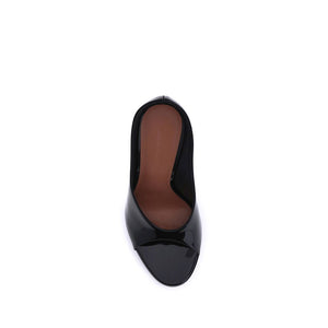 Schwarze Stilettosandalen aus Kalbsleder Bos Taurus
