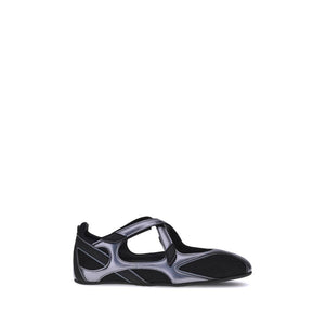 Schwarze Ballett-Flats aus Polyethylen