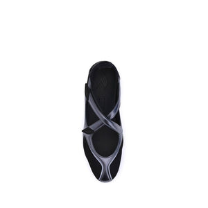 Schwarze Ballett-Flats aus Polyethylen