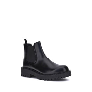 Schwarze Kalbshaut Bos Taurus Chelsea-Stiefel