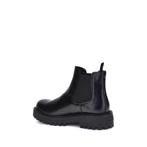 Schwarze Kalbshaut Bos Taurus Chelsea-Stiefel