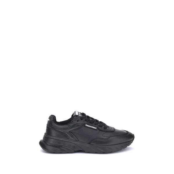 Schwarze Sneaker aus Kalbsleder Bos Taurus
