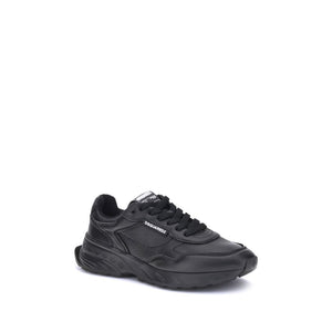Schwarze Kalbshaut Bos Taurus Sportschuhe