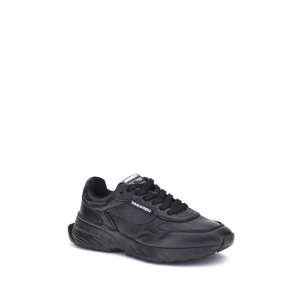 Schwarze Kalbshaut Bos Taurus Sportschuhe