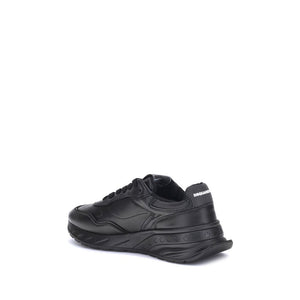 Schwarze Kalbshaut Bos Taurus Sportschuhe
