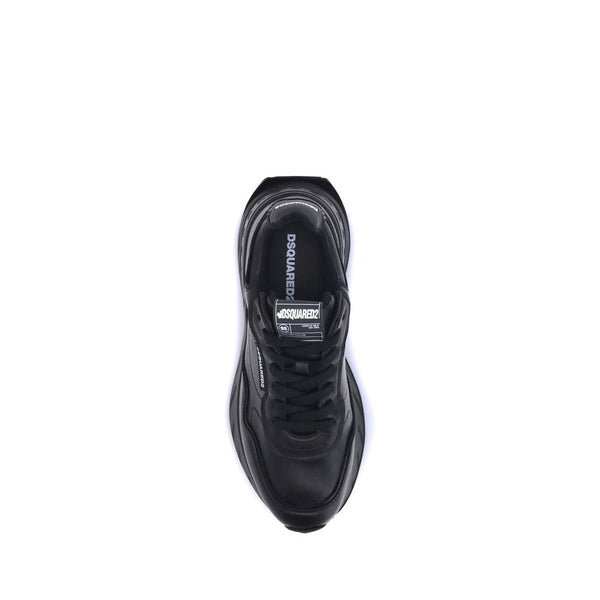 Schwarze Kalbshaut Bos Taurus Sportschuhe