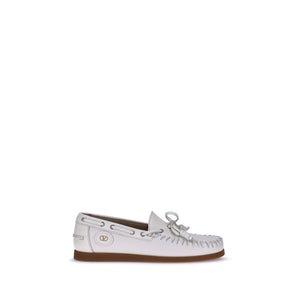 Weiße Kalbshaut Bos Taurus Slip-On Loafer