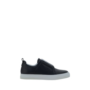 Schwarze Sneakers aus Kalbsleder Bos Taurus Low Top