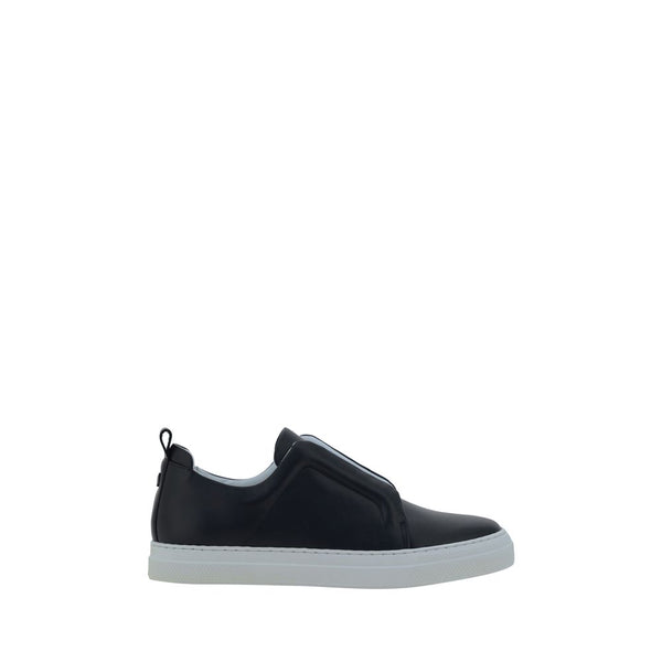 Schwarze Sneakers aus Kalbsleder Bos Taurus Low Top