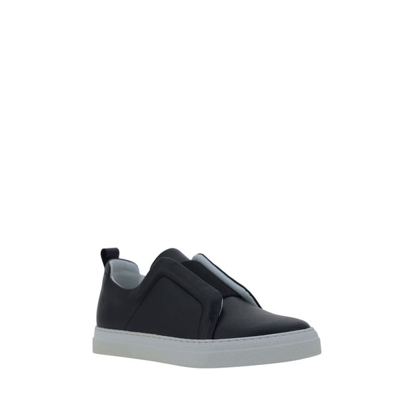 Schwarze Sneakers aus Kalbsleder Bos Taurus Low Top