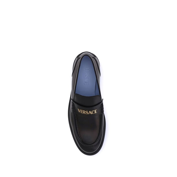 Schwarze Kalbsleder Bos Taurus Slip-On Loafer