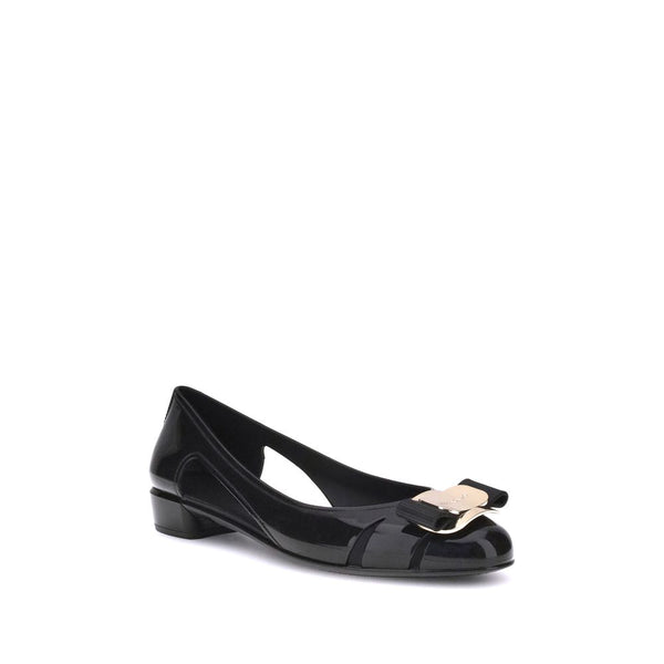 Elegante schwarze Ballett-Ballerinas aus Gummi