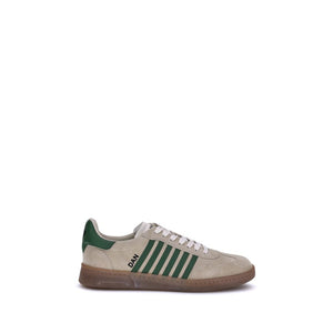 Grüne Kalbshaut Bos Taurus Sneakers mit niedrigem Schaft