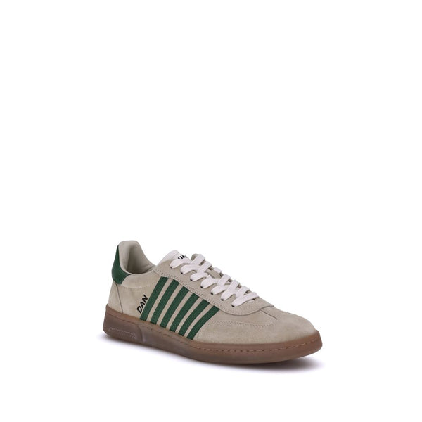 Grüne Kalbshaut Bos Taurus Sneakers mit niedrigem Schaft
