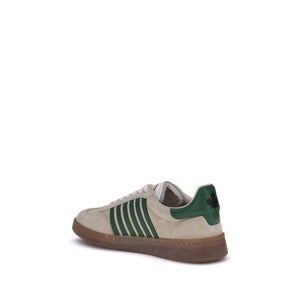 Grüne Kalbshaut Bos Taurus Sneakers mit niedrigem Schaft