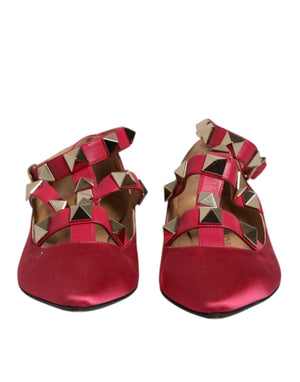 Rot Gold Nieten spitze Zehe Ballet Flats Schuhe