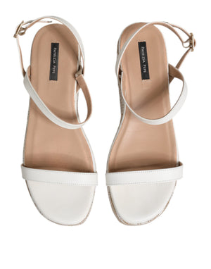 Weiße Espadrilles Riemchensandalen Schuhe