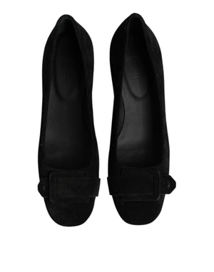 Schwarz Wildleder Slip On High Heels Pumpe Schuhe