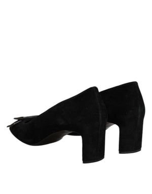 Schwarz Wildleder Slip On High Heels Pumpe Schuhe
