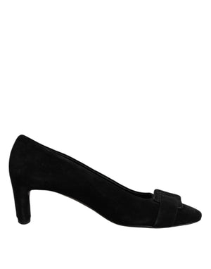 Schwarz Wildleder Slip On High Heels Pumpe Schuhe
