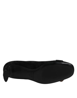 Schwarz Wildleder Slip On High Heels Pumpe Schuhe