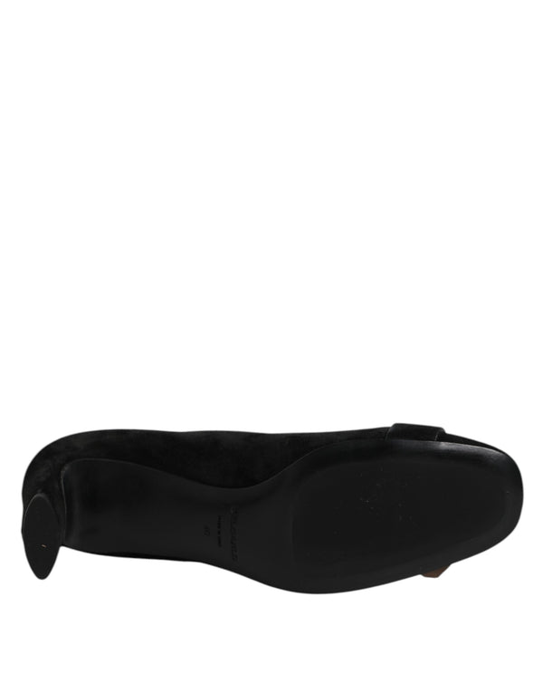 Schwarz Wildleder Slip On High Heels Pumpe Schuhe