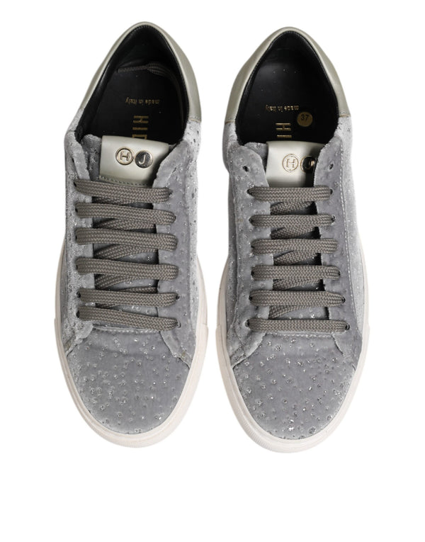 Graue Wildleder Schnürschuhe Schuhe