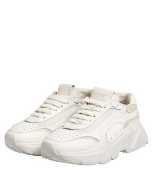 Weiße DAYMASTER Kalbsleder Sneakers Schuhe