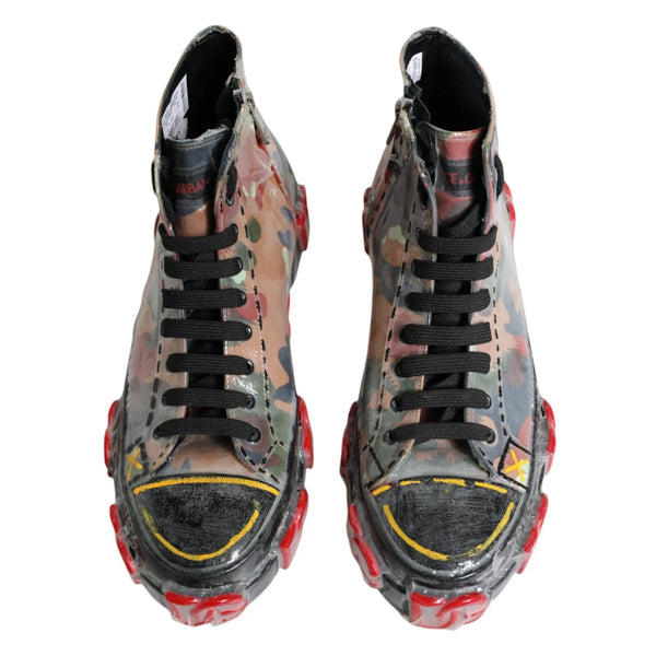 Multicolor Camouflage High Top Turnschuhe Schuhe
