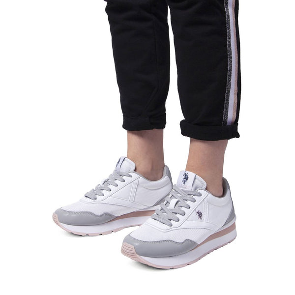 Sneaker aus weißem Polyester