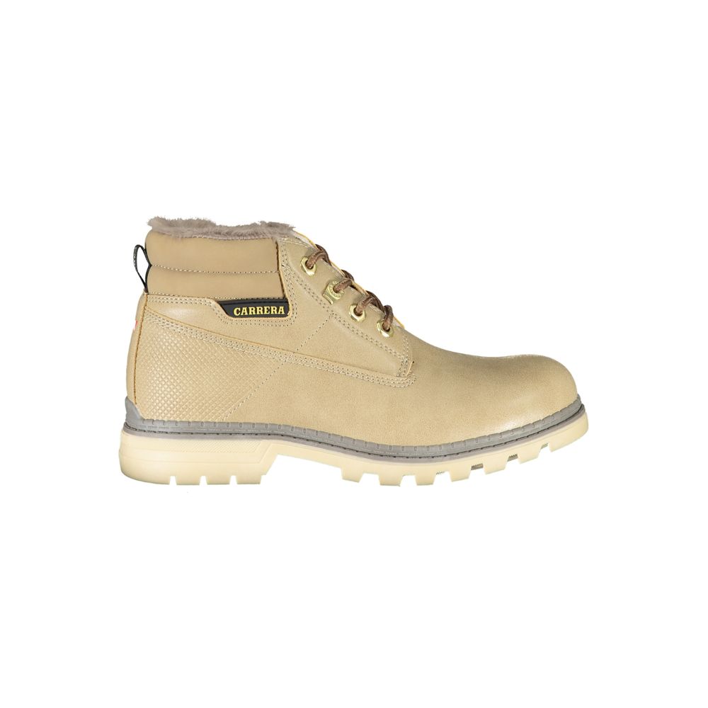 Beige Polyester Damenstiefel