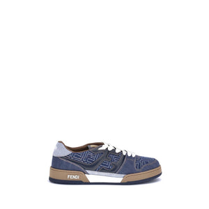 Dunkelblaue Baumwoll-Sneaker mit niedrigem Schaft