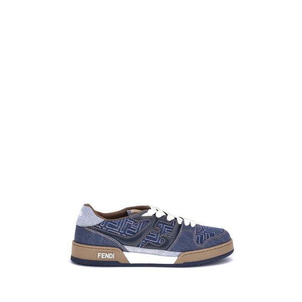 Dunkelblaue Baumwoll-Sneaker mit niedrigem Schaft